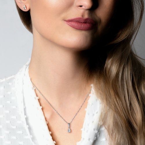 Zawieszka Fairytale: białe złoto, diament laboratoryjny